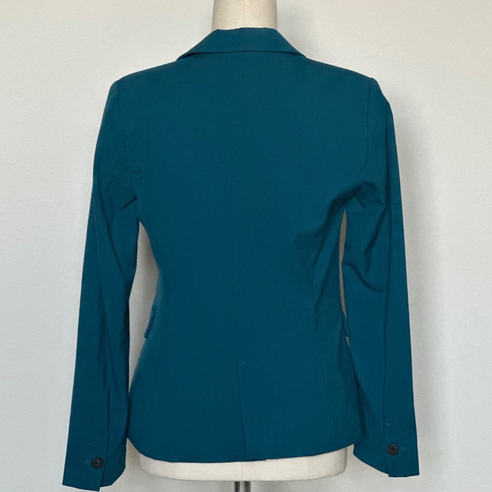 Zara Teal Single-Button Blazer - Picture 2 of 15